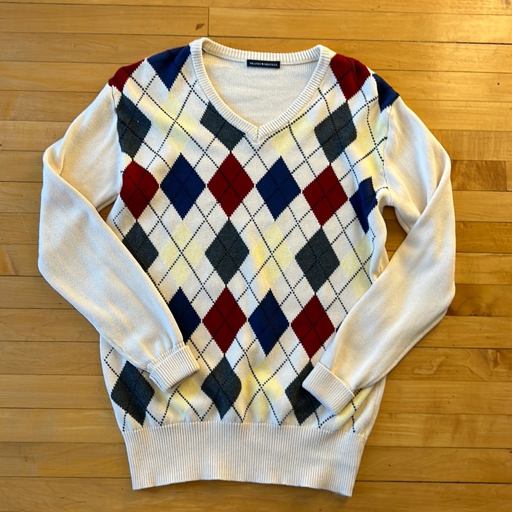 NWOT. Brandy Melville Argyle pattern sweater